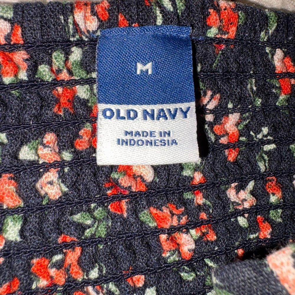 Floral Black Red Linen Mini Dress - Picture 2 of 2